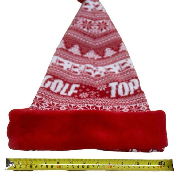 Top Golf Knitted Christmas Hats Cap 19” Length With Red Pompom Santa Christmas - Picture 3 of 5
